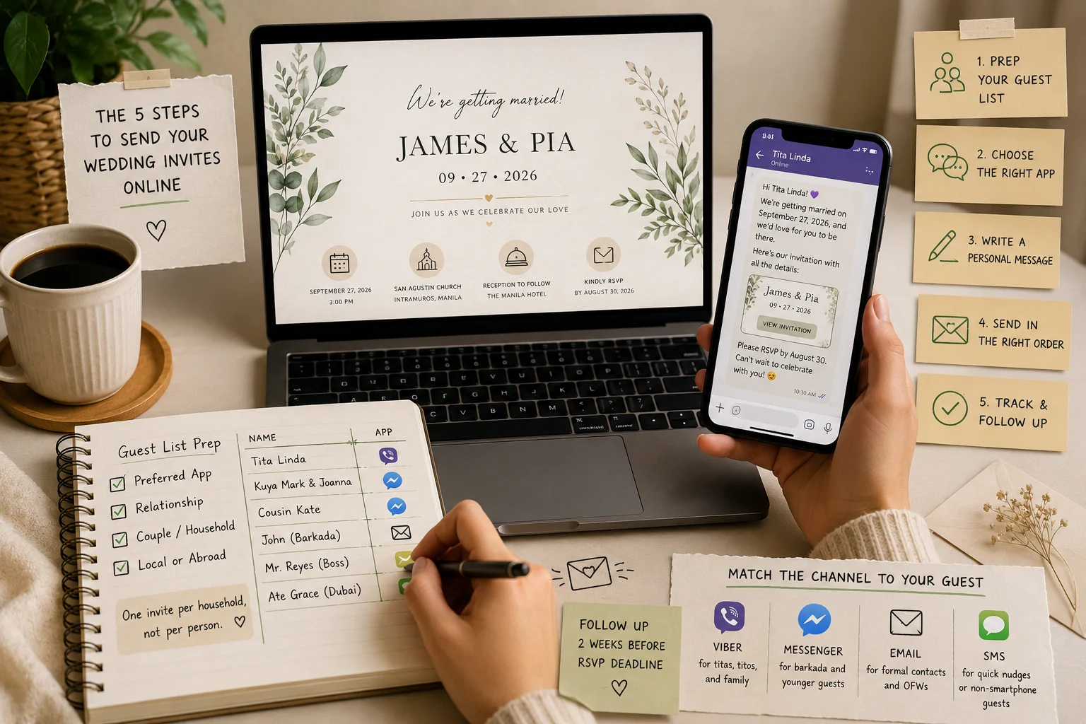 How to Send Wedding Invitations Online, Step by Step